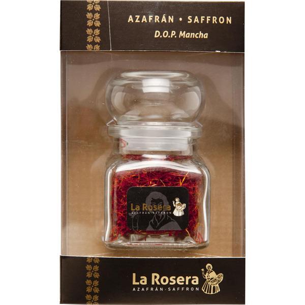 Roter Safran LA ROSERA in Stempeln. Ursprungsbezeichnung La Mancha. 1,5 g Packung.
