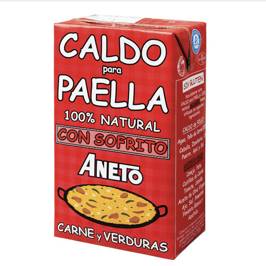Fleisch-und Gemüsebrühe mit Dill-Gourmet-Pfanne zur Zubereitung von Paella.