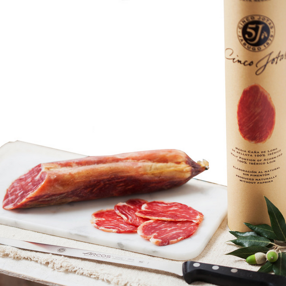 Lomo CINCO JOTAS aus Schweinefleisch 100% iberische Bellota-Rasse. 550 g ca.