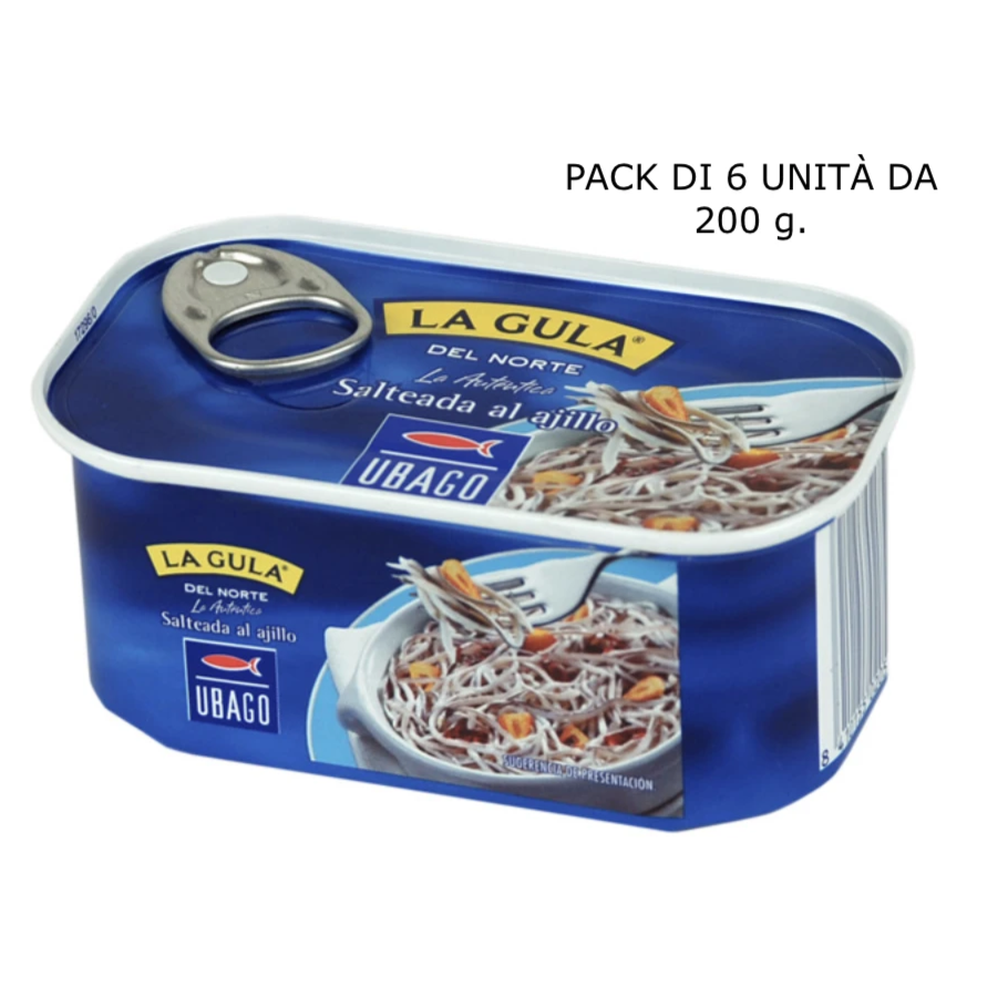 La gula del norte mit würzigem Knoblauch. 200 g Dose. gesalzen
